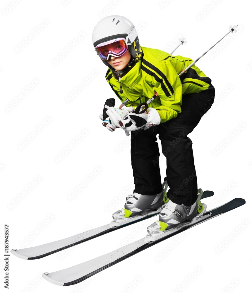 女滑雪者