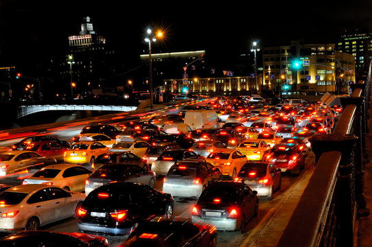 莫斯科晚间交通堵塞