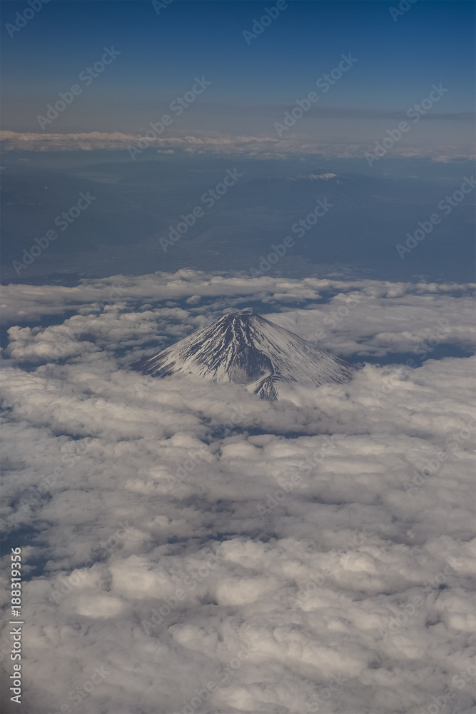 富士山，夏季云海