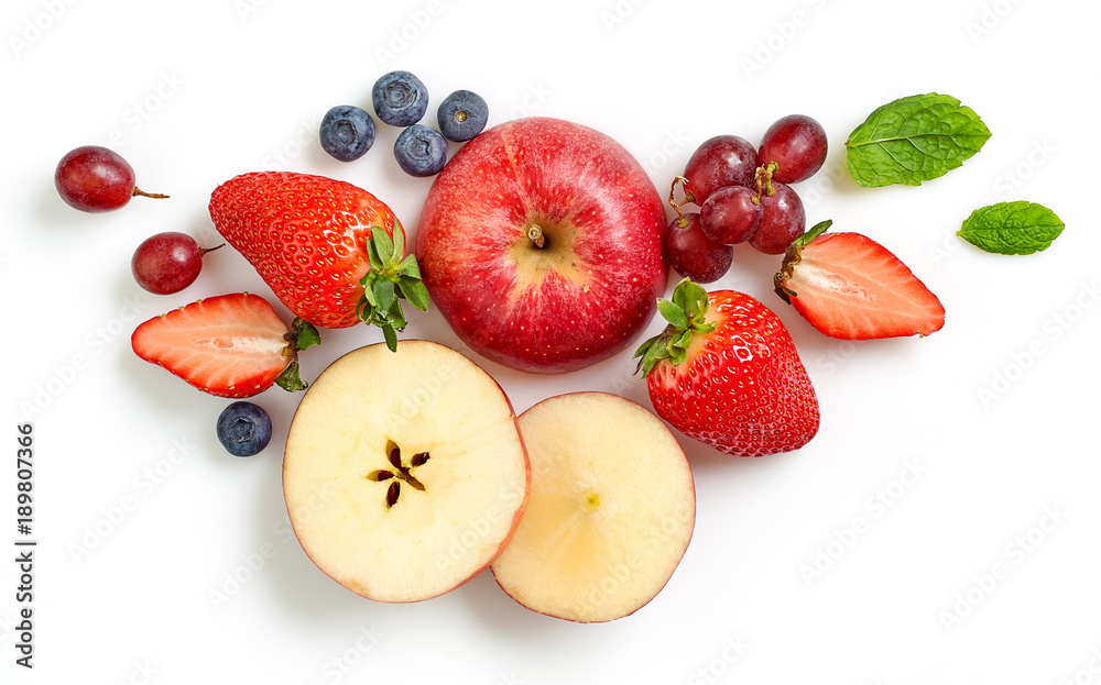 各种新鲜水果和浆果的成分