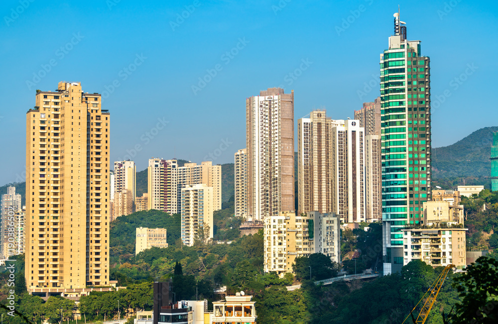 High-rise buildings in the Happy Valley district of Hong Kong