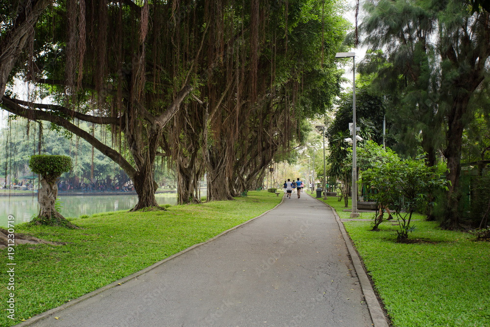 曼谷市中心的公共公园