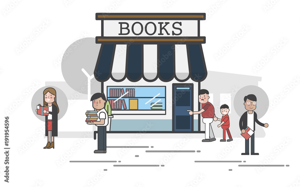书店人物头像插图