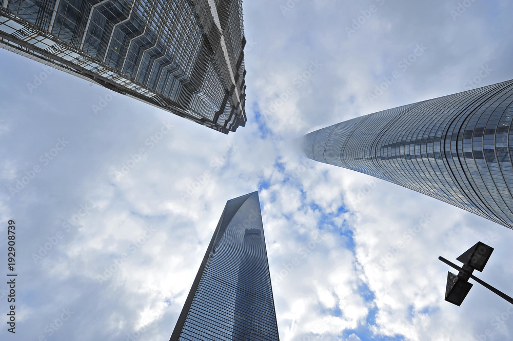 Shanghai world financial center skyscrapers in lujiazui group