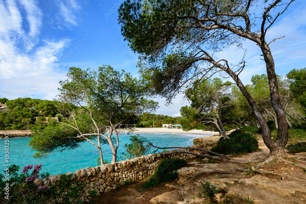 The Cala Mondrago beach in Majorca, Spain