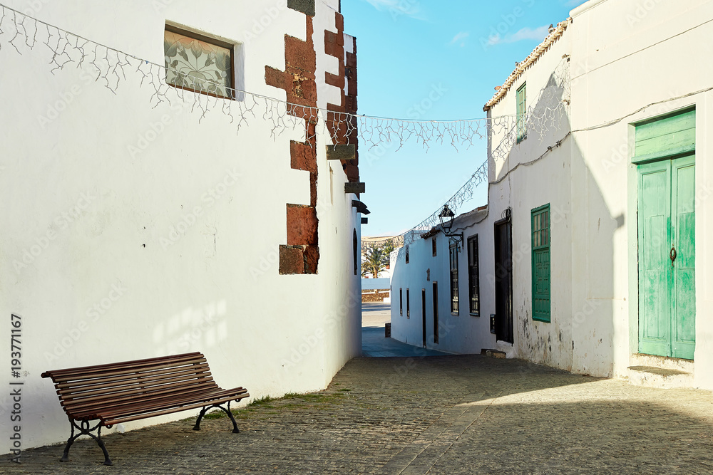 西班牙兰萨罗特岛Teguise镇街景