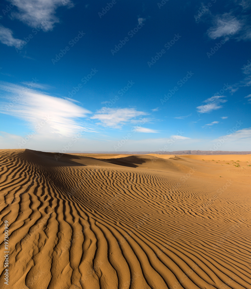 黄昏沙漠景观