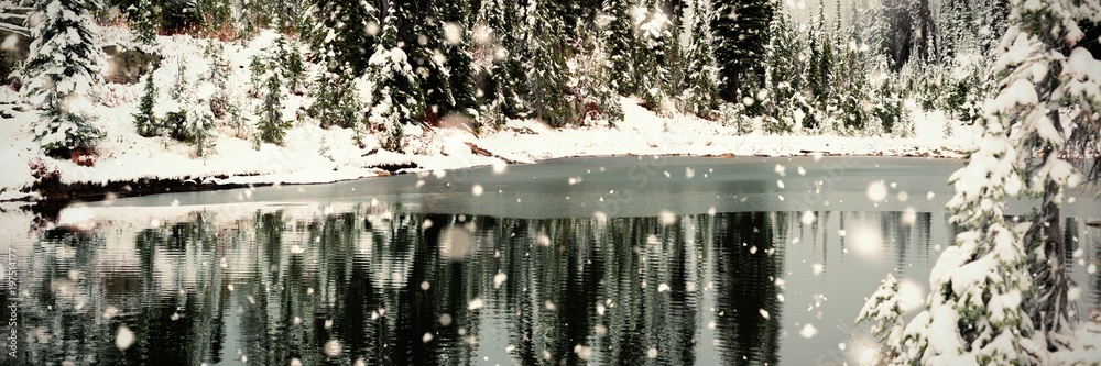 降雪合成图像