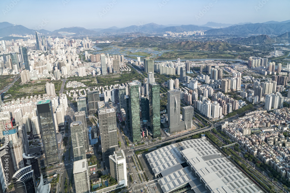 深圳城市建筑景观鸟瞰图