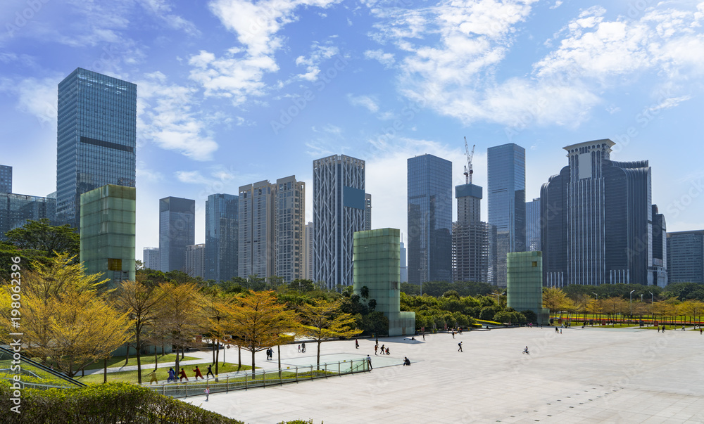 深圳城市天际线景观建筑
