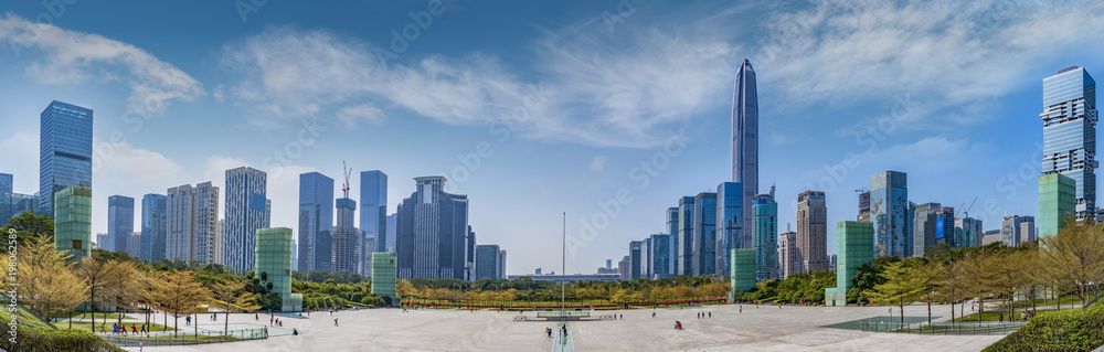 深圳城市天际线景观建筑