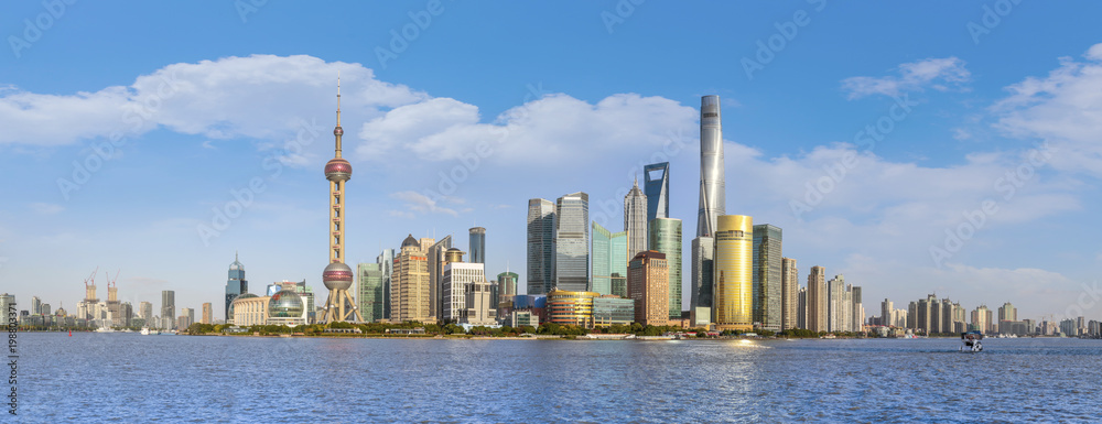 上海城市建筑景观的天际线