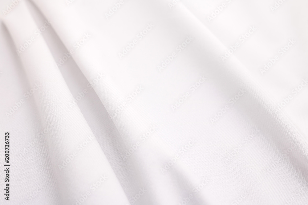 白色织物纹理背景。抽象的布料材质。