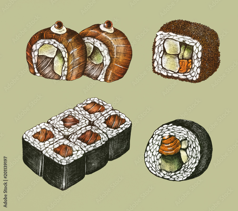 手绘寿司日本料理