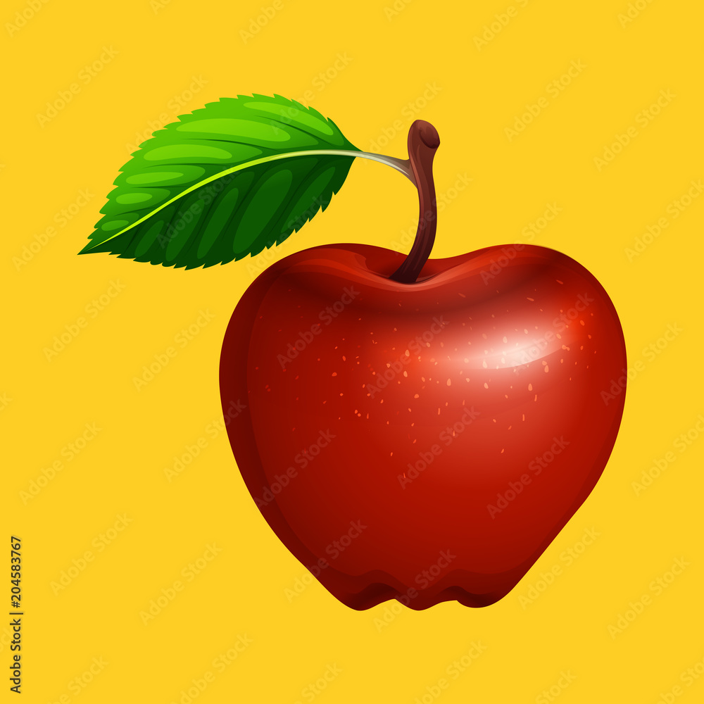黄底红苹果