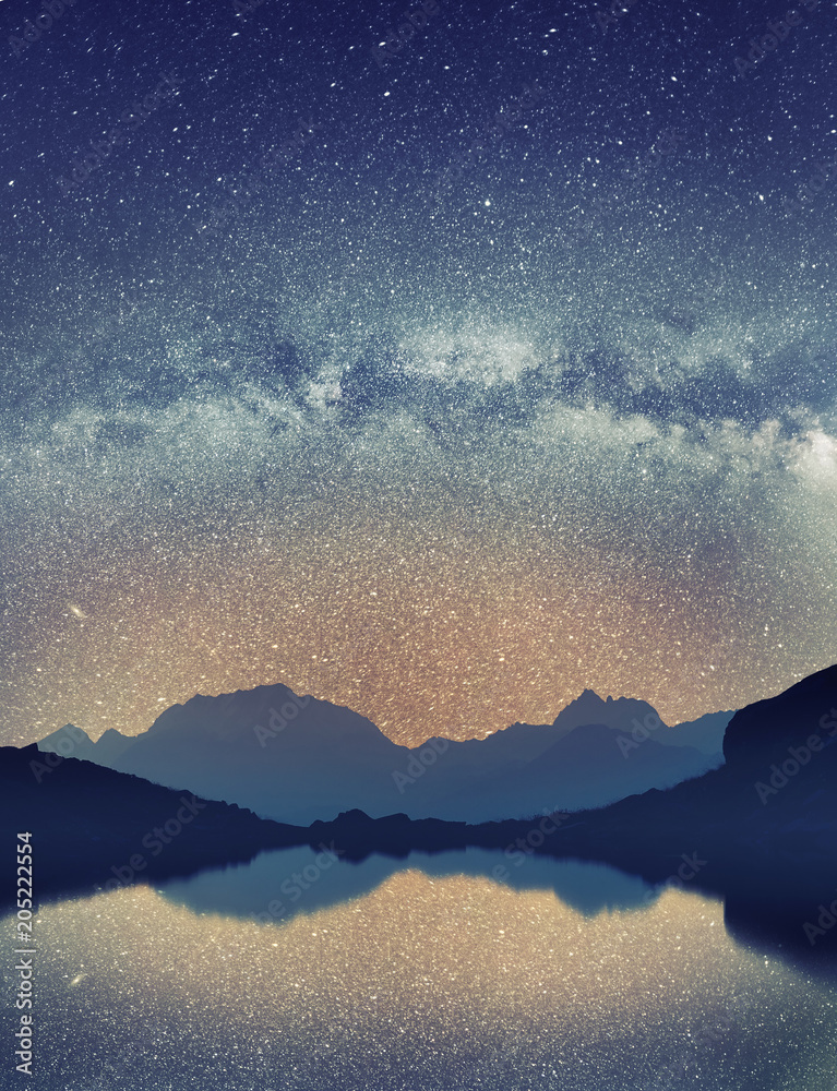 佐治亚州拉查市乌兹罗湖上空的银河系