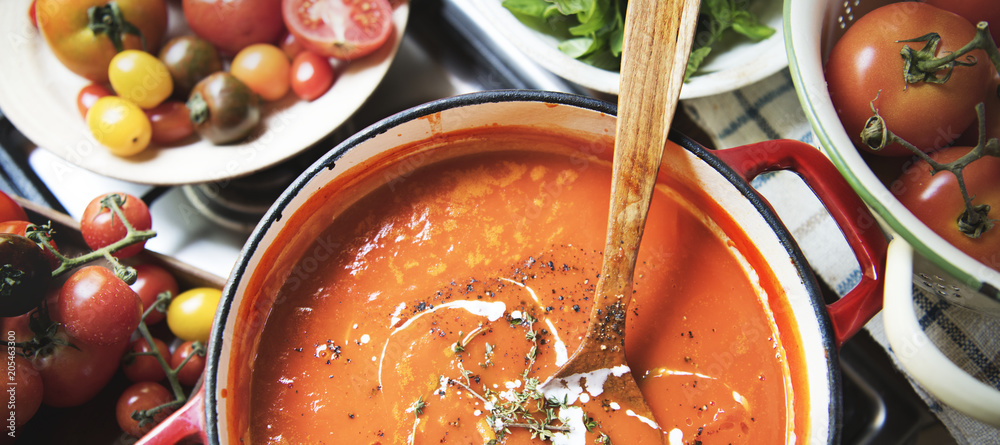 奶油番茄酱美食摄影食谱创意