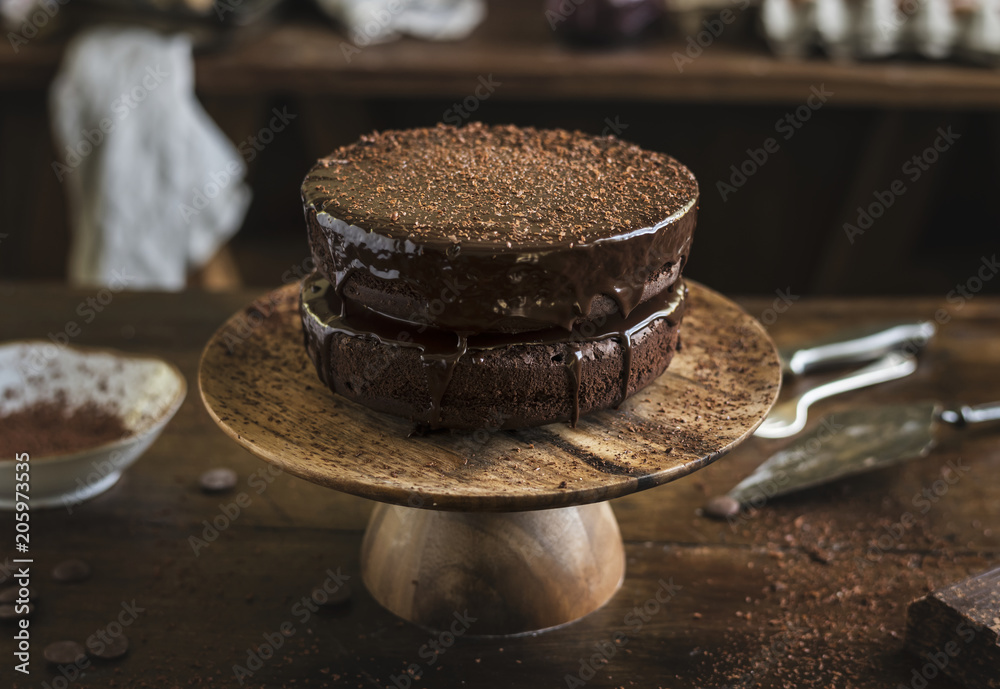 巧克力蛋糕食品摄影食谱创意