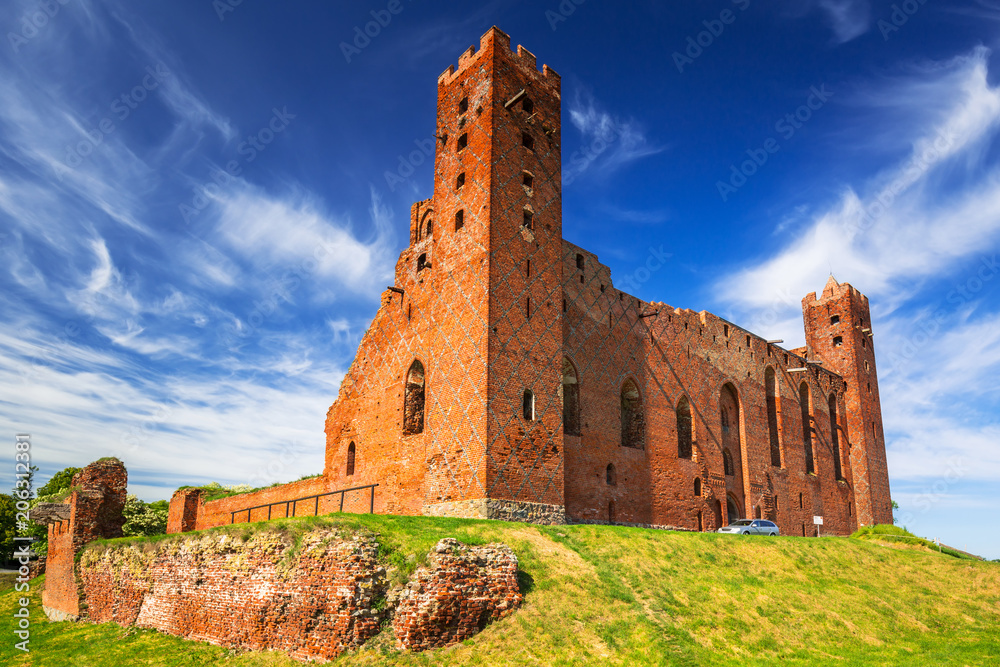 波兰Rydzyn Chelminski中世纪砖砌城堡遗址