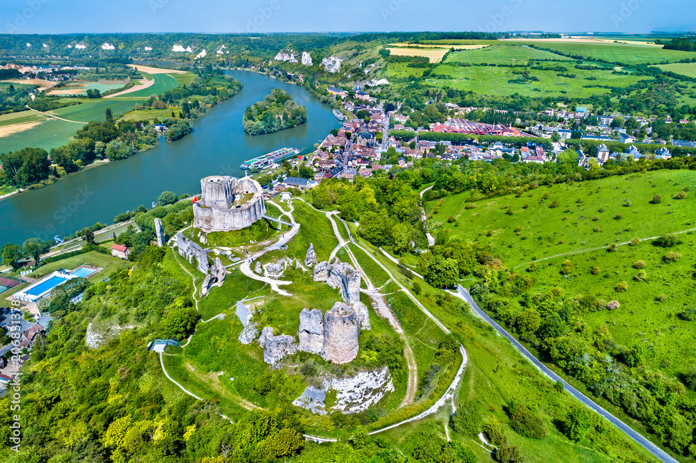 盖拉德城堡，法国诺曼底Les Andelys镇一座被毁的中世纪城堡