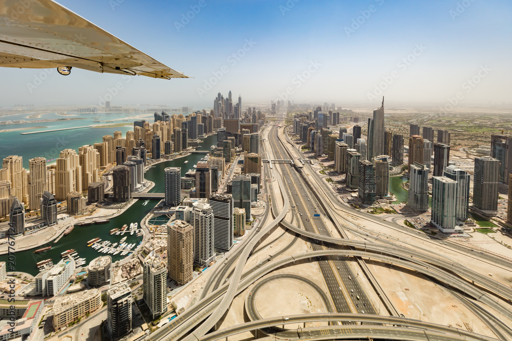 迪拜码头市中心鸟瞰图