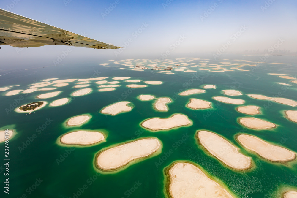 迪拜世界人工岛鸟瞰图。
