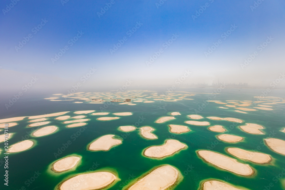 迪拜世界人工岛鸟瞰图。