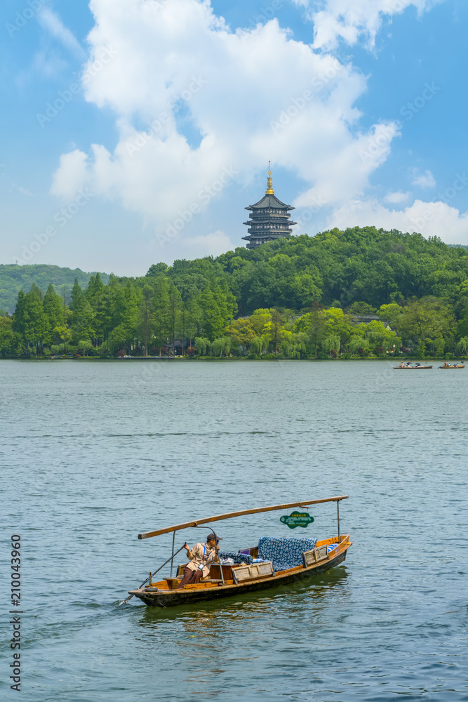 中国杭州西湖风景秀丽