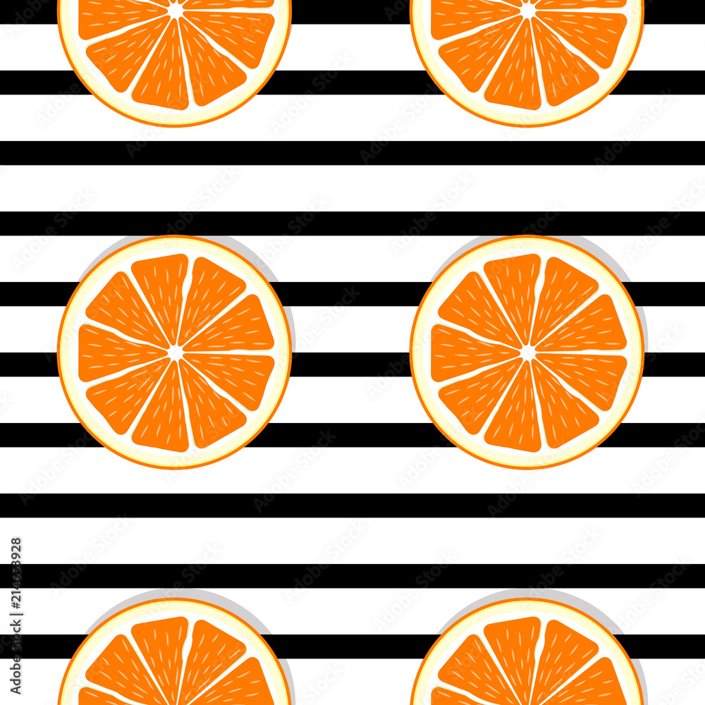 抽象橙色无缝图案背景矢量插图