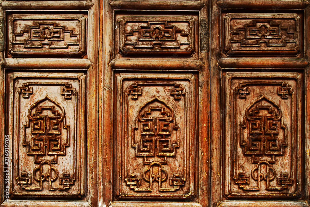 旧中式门详图