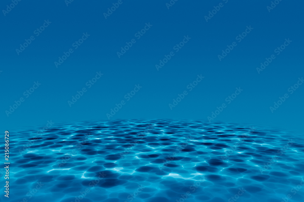 3d渲染，蓝海背景