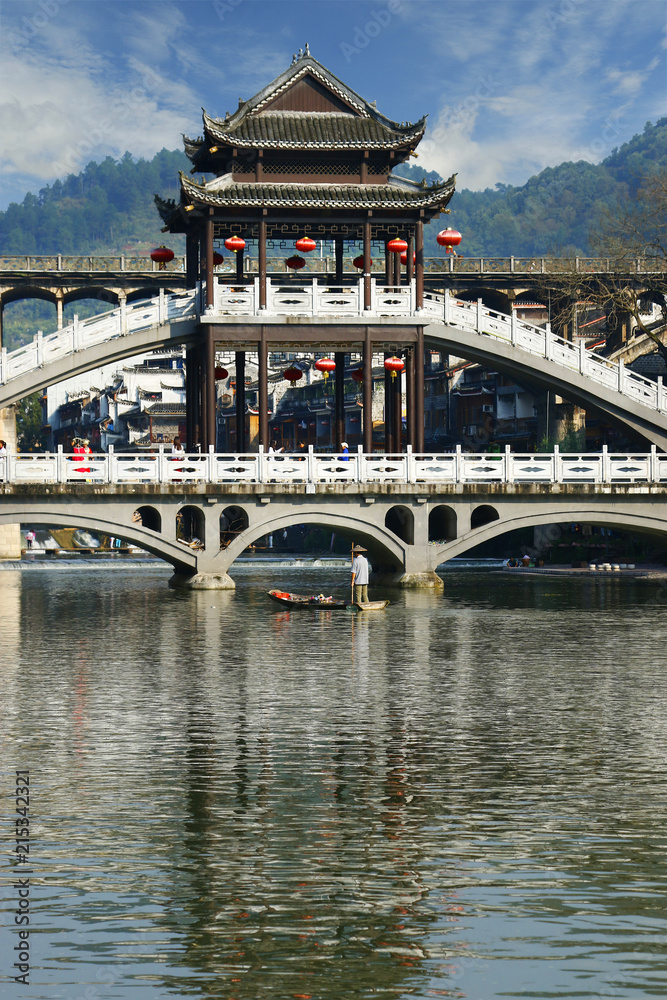 中国凤凰古城古桥景观