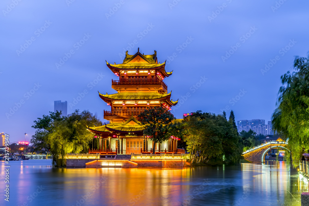 中国浙江淮安古建筑的美丽景观