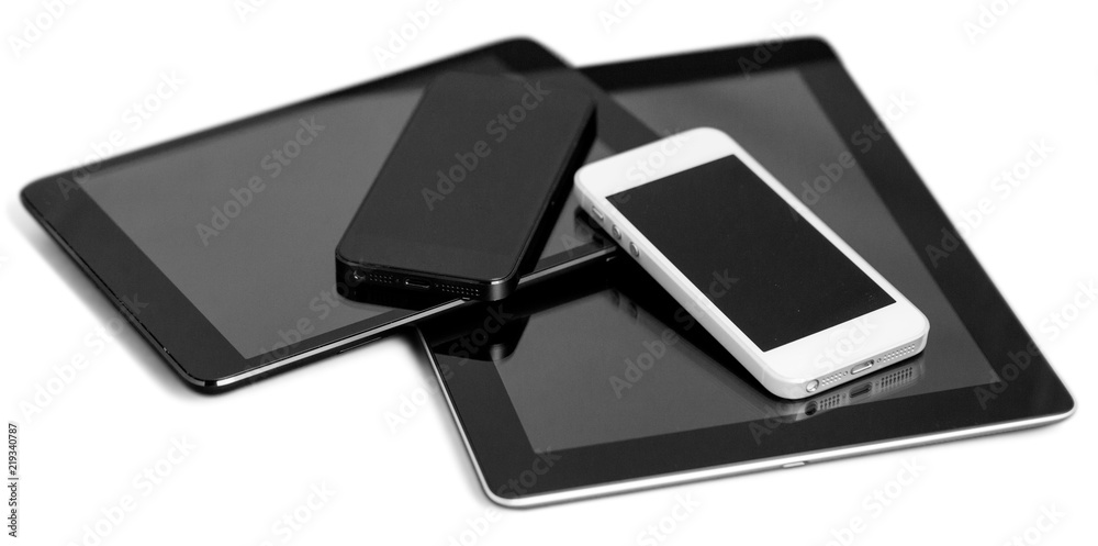 带空白屏幕的iPhone和iPad