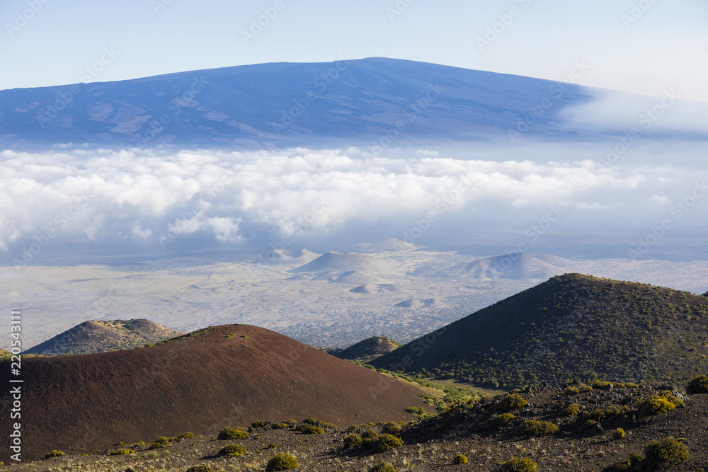 Breathtaking view of Mauna Loa volcano on the Big Island of Hawaii. The largest subaerial volcano in