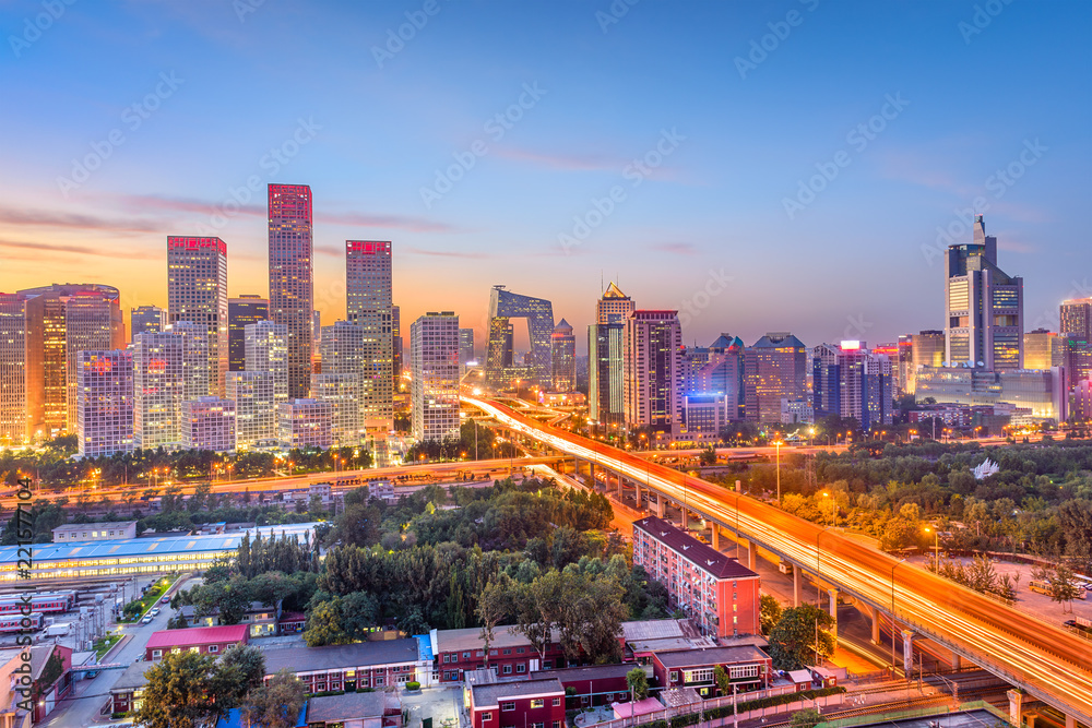 中国北京金融区城市景观
