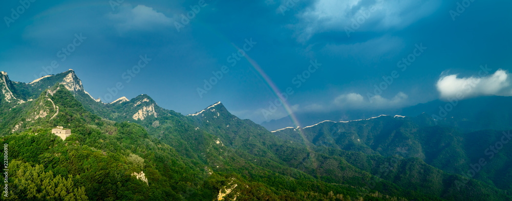 Great wall and rainbow