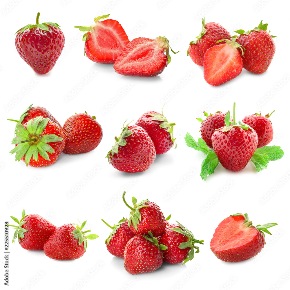 Tasty fresh strawberry on white background