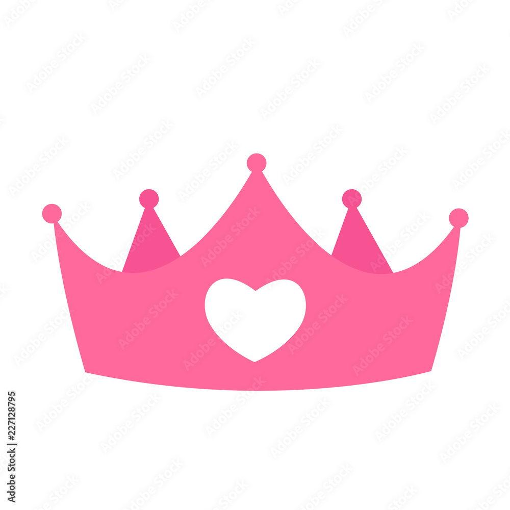公主皇冠图标。矢量插图。