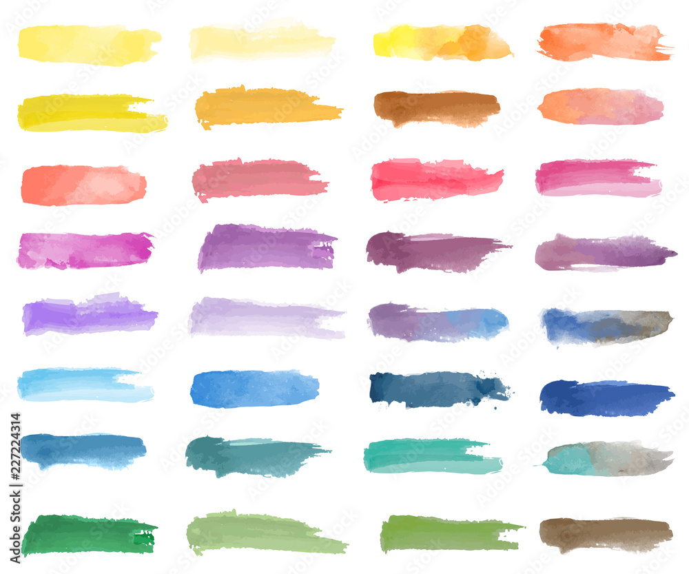 Colorful watercolor patch background vector