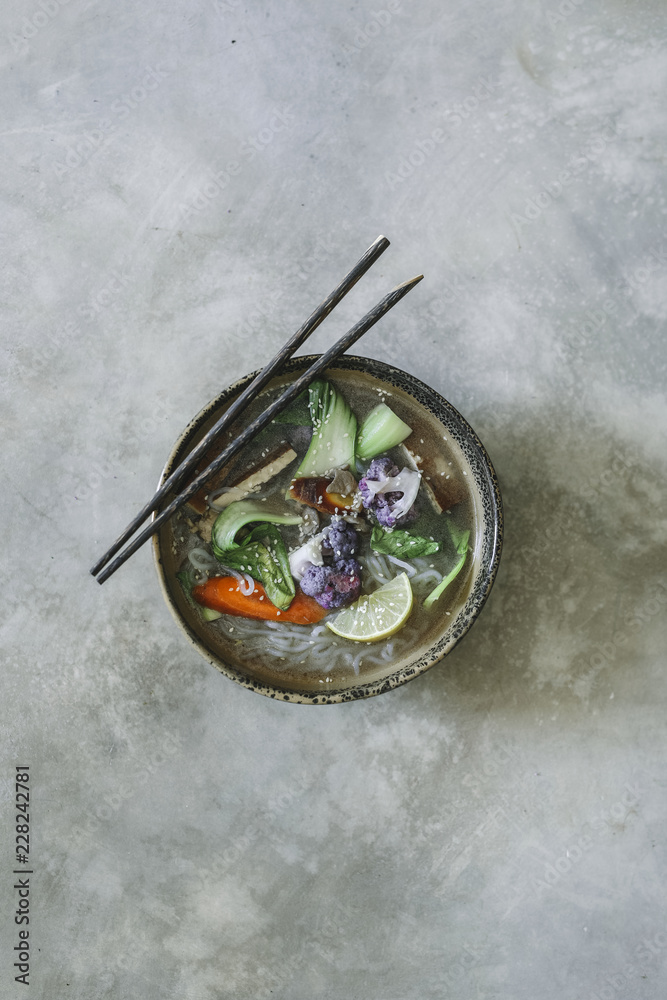 素食豆腐面美食摄影食谱创意