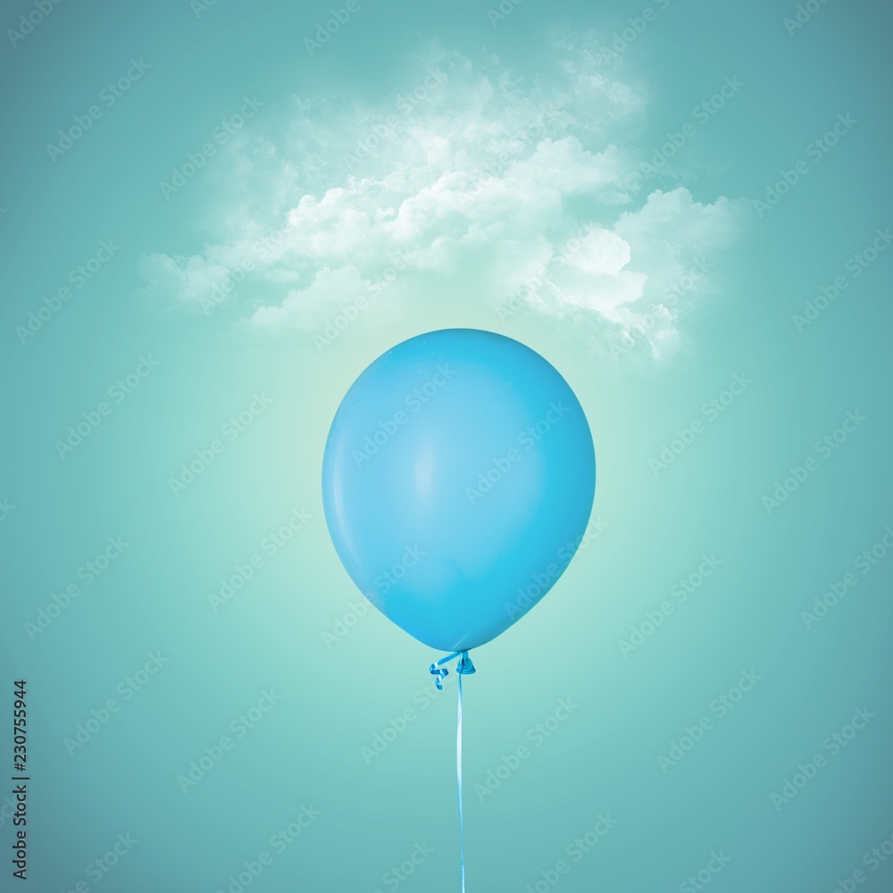 粉彩蓝气球