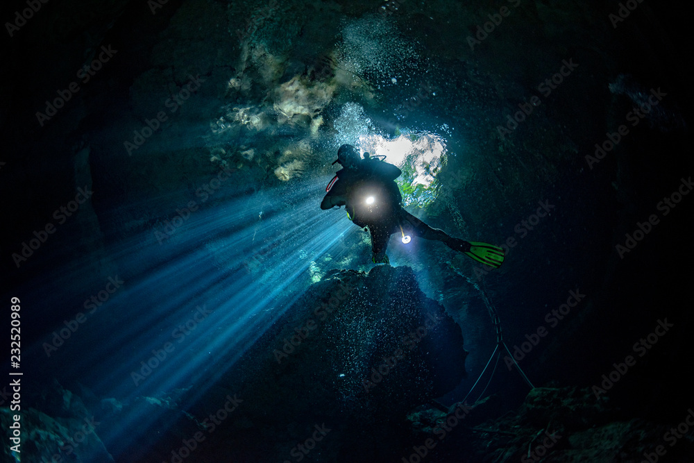 墨西哥的洞穴潜水