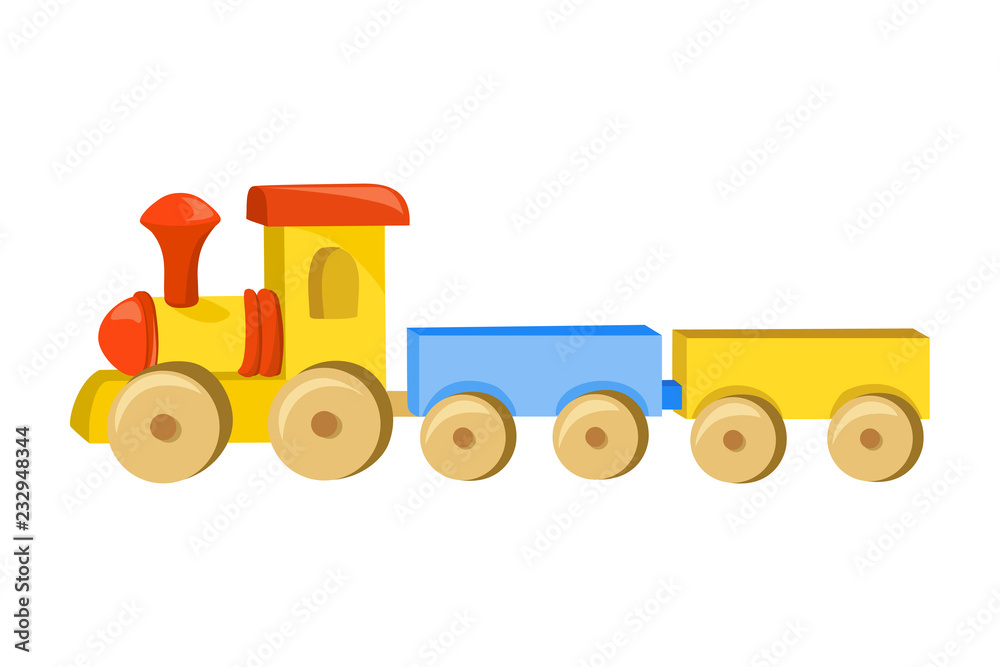 带拖车的玩具火车