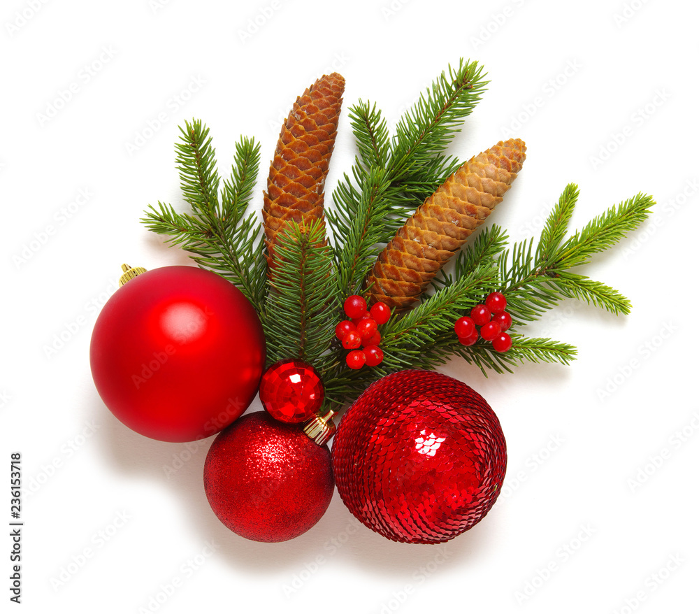 杉木树枝圣诞装饰品
