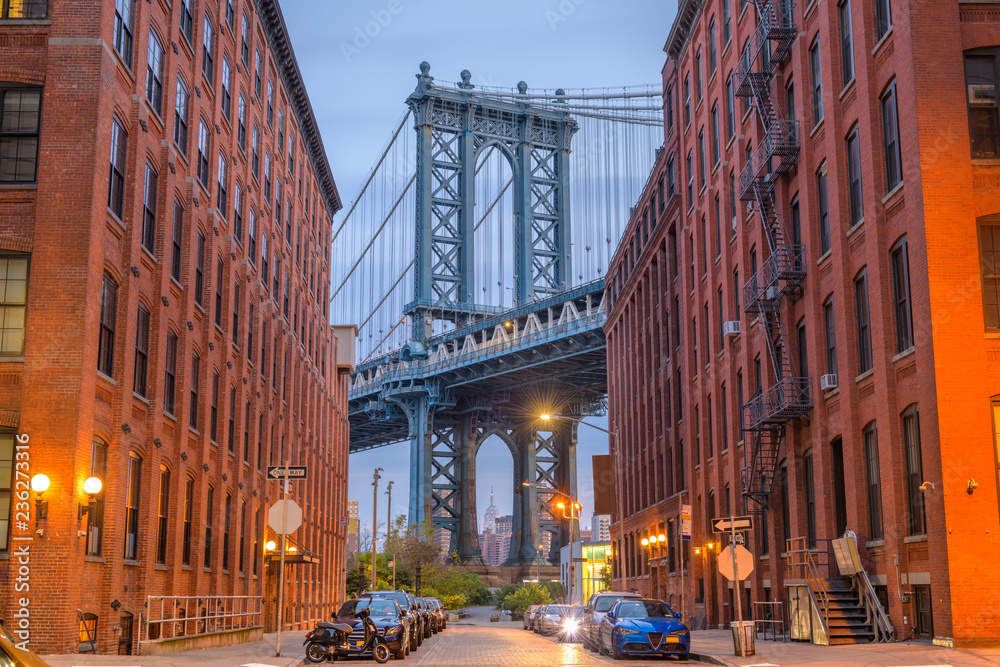 Manhattan Bridge from Brooklyn New York