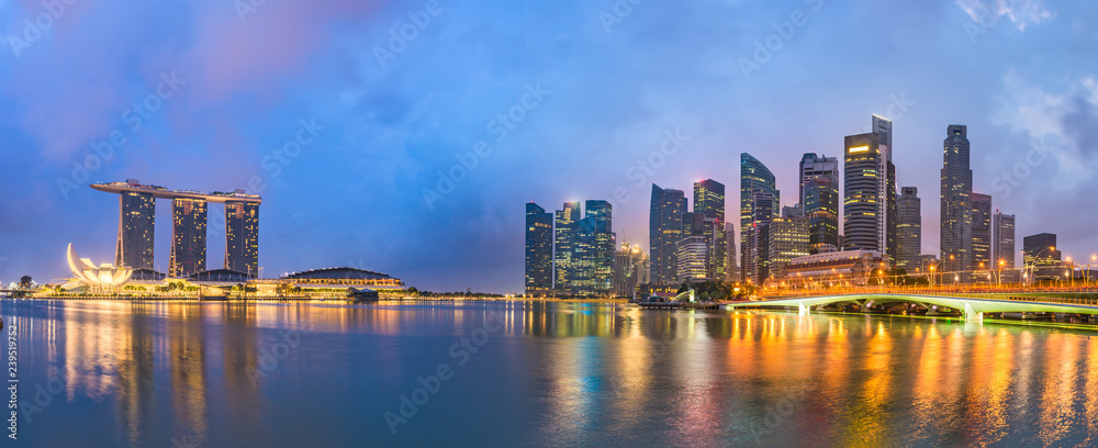 新加坡海湾天际线。