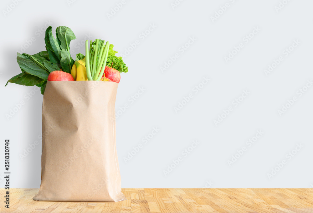 白底健康食品纸袋