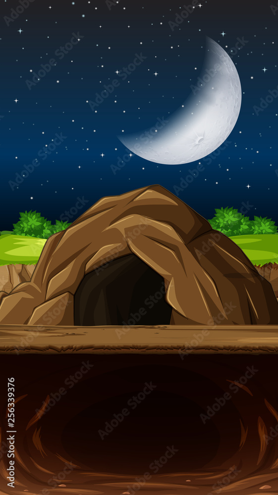 夜晚的洞穴