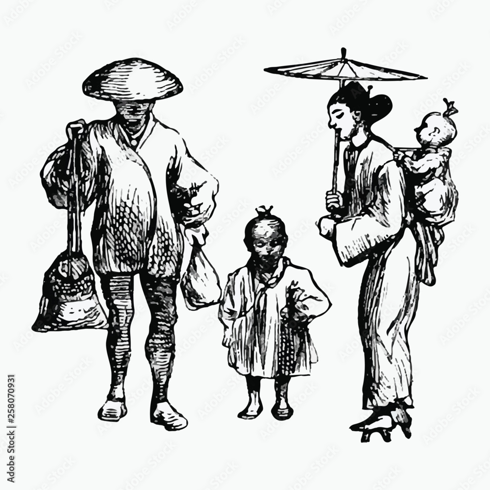 日本传统农民家庭